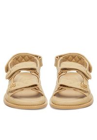 Nine West Klapki V1557-703-1 Beżowy. Kolor: beżowy. Materiał: materiał, syntetyk #5