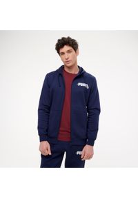 Bluza z kapturem męska Puma Gym & Pilates. Typ kołnierza: kaptur. Kolor: niebieski. Materiał: materiał, bawełna. Sport: joga i pilates