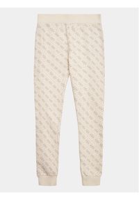 Guess Spodnie dresowe J3YQ19 KA6R3 Biały Regular Fit. Kolor: biały. Materiał: bawełna