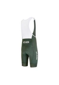 KEADA SPORTS - Męskie spodnie kolarskie z szelkami Essential – Oliwkowe. Kolor: zielony. Długość: długie. Sport: kolarstwo