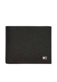 TOMMY HILFIGER - Tommy Hilfiger Duży Portfel Męski Th Flag Mini Cc Wallet AM0AM13518 Czarny. Kolor: czarny. Materiał: skóra