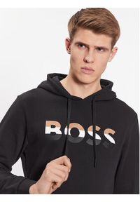 BOSS - Boss Bluza Iconic 50492344 Czarny Regular Fit. Kolor: czarny. Materiał: bawełna