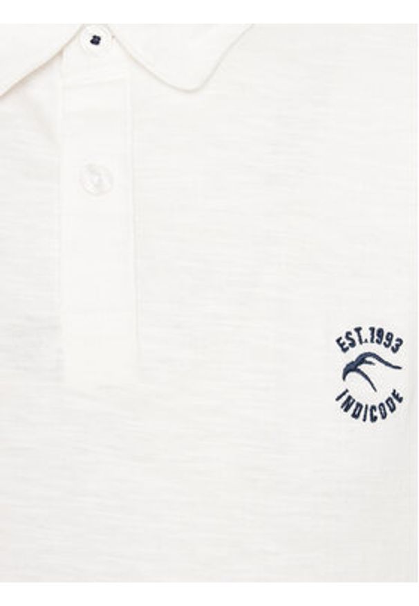 INDICODE Polo Kigan 41-039 Biały Regular Fit. Typ kołnierza: polo. Kolor: biały. Materiał: bawełna