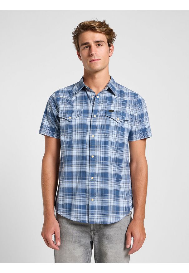 Lee - LEE MĘSKA KOSZULA SS WESTERN SHIRT ORION OMBRE 112364225