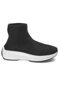 Sca'viola - Czarne Botki Sca'Viola Damskie Stylowe Obuwie. Kolor: czarny. Materiał: materiał. Styl: elegancki, sportowy #3