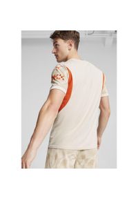 Puma - Męska koszulka bramkarska z krótkim rękawem Manchester City 24/25 PUMA. Kolor: biały, wielokolorowy, beżowy. Długość rękawa: krótki rękaw. Długość: krótkie