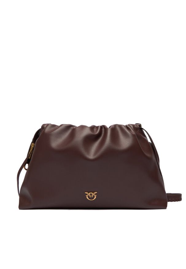 Pinko - PINKO Torebka Maxi Clutch+Tracolla SP Al 25-26 PLTT 105825 A0QO Brązowy. Kolor: brązowy. Materiał: skórzane