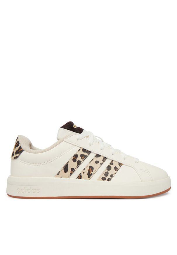 Adidas - adidas Sneakersy Grand Court 3.0 Shoes Junior KJ4849 Biały. Kolor: biały. Materiał: skóra