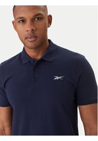 Reebok Polo Breen RK25562CCM Granatowy Regular Fit. Typ kołnierza: polo. Kolor: niebieski. Materiał: bawełna #4