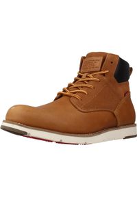 Levi's® - Buty Levi's Jax Plus z brązowej skóry. Kolor: brązowy. Materiał: skóra. Sport: turystyka piesza #1