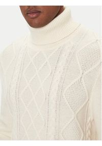 TOMMY HILFIGER - Tommy Hilfiger Golf MW0MW40914 Écru Regular Fit. Typ kołnierza: golf. Materiał: wełna #5