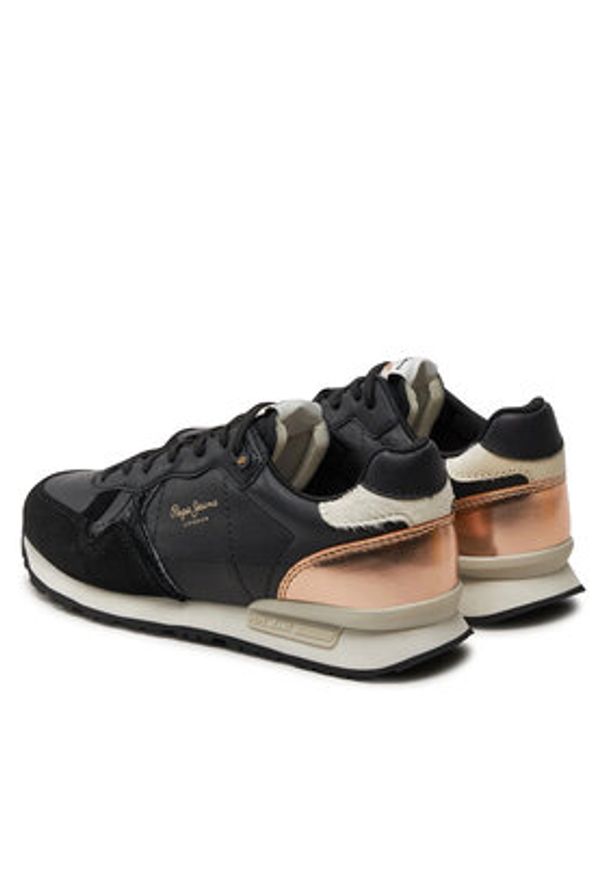 Pepe Jeans Sneakersy PLS40026 Czarny. Kolor: czarny. Materiał: skóra