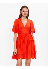 TwinSet - TWINSET Sukienka letnia 231TT2301 Pomarańczowy Regular Fit. Kolor: pomarańczowy. Materiał: bawełna. Sezon: lato #1