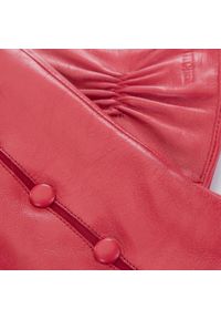Wittchen - Damskie rękawiczki skórzane z guzikami czerwone. Kolor: czerwony. Materiał: skóra. Wzór: aplikacja. Sezon: zima. Styl: klasyczny, elegancki #4