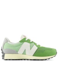 Buty New Balance GS327RB - zielone. Okazja: na co dzień. Kolor: zielony. Materiał: guma, materiał, syntetyk. Szerokość cholewki: normalna. Sezon: lato