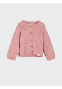 Sinsay - Sweter - różowy. Kolor: różowy. Długość rękawa: długi rękaw. Długość: długie. Wzór: ażurowy #1