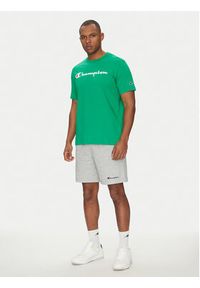 Champion T-Shirt 220256 Zielony Regular Fit. Kolor: zielony. Materiał: bawełna #5