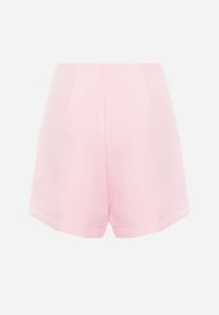 Born2be - Różowe Eleganckie Spódnico-Spodenki z Rozcięciem Jelrina. Okazja: na co dzień, na imprezę. Stan: podwyższony. Kolor: różowy. Styl: elegancki #6