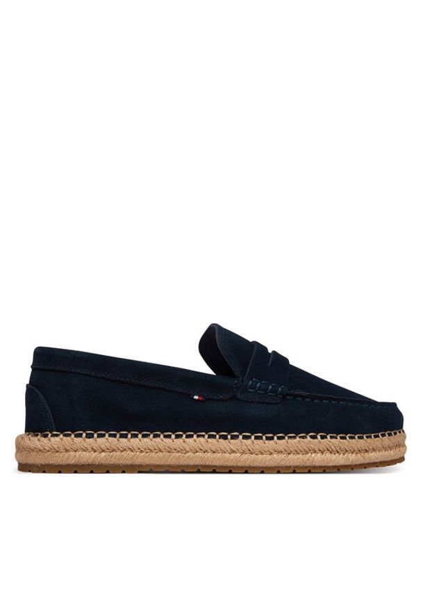 TOMMY HILFIGER - Tommy Hilfiger Espadryle Flexible Hilfiger Sde Espadrille FM0FM05794 Granatowy. Kolor: niebieski. Materiał: zamsz, skóra