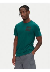 The North Face T-Shirt SS Fine NF0A8A6M Zielony Regular Fit. Kolor: zielony. Materiał: bawełna, syntetyk