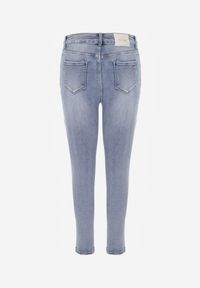 Renee - Niebieskie Jeansy Typu Skinny z Bawełny Nevitaes. Okazja: na co dzień. Stan: podwyższony. Kolor: niebieski. Długość: krótkie. Styl: casual #3