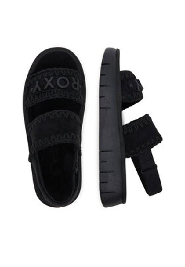 Roxy Sandały HY62277-1 Czarny. Kolor: czarny. Materiał: materiał