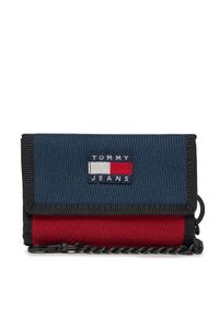 Tommy Jeans Duży Portfel Męski Tjm Heritage Nylon Trifold AM0AM12078 Granatowy. Kolor: niebieski. Materiał: materiał