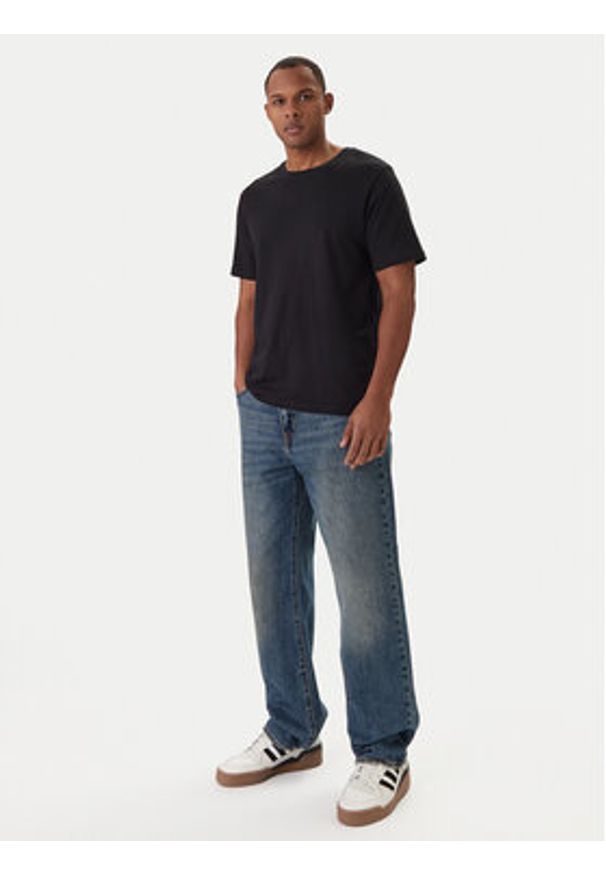 Jack & Jones T-Shirt Orrganic Basic 12156101 Czarny Slim Fit. Kolor: czarny. Materiał: bawełna