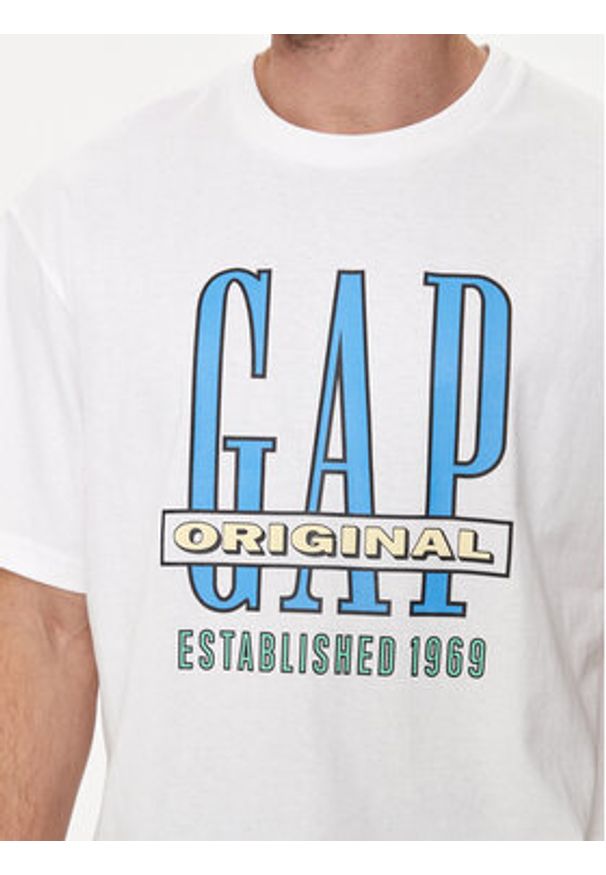 GAP - Gap T-Shirt 664006-01 Biały Regular Fit. Kolor: biały. Materiał: bawełna