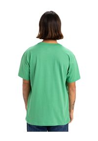Quiksilver - Koszulka z krótkim rękawem dla Mężczyzn FINELINE Zielony. Kolor: czerwony, pomarańczowy, wielokolorowy. Materiał: materiał, bawełna. Długość rękawa: krótki rękaw. Długość: krótkie