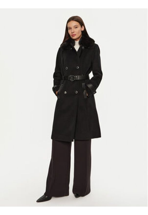 Guess Płaszcz przejściowy Amelia W4BL46 WGKI2 Czarny Regular Fit. Kolor: czarny. Materiał: syntetyk