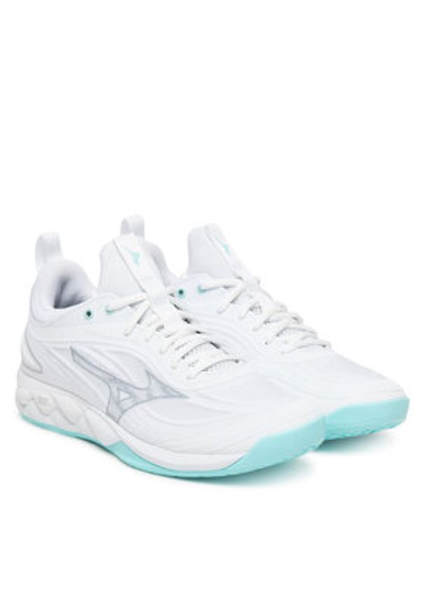 Mizuno Buty halowe Wave Luminous 3 V1GC2420 Biały. Kolor: biały. Materiał: skóra. Model: Mizuno Wave
