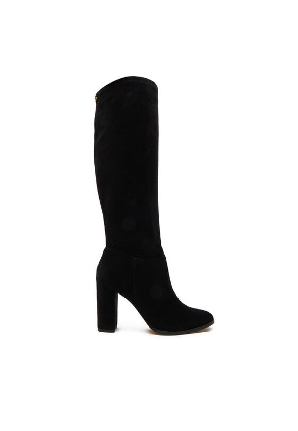 Lauren Ralph Lauren - LAUREN RALPH LAUREN Kozaki Artizan Tall 802937807001 Czarny. Kolor: czarny. Materiał: zamsz, skóra