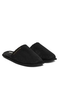 TOMMY HILFIGER - Tommy Hilfiger Kapcie Soft House Shoe FW0FW08853 Czarny. Kolor: czarny. Materiał: materiał #4