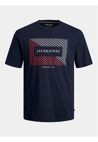 Jack & Jones - Jack&Jones T-Shirt Cyrus 12247810 Granatowy Standard Fit. Kolor: niebieski. Materiał: bawełna #4
