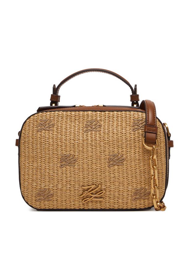 Karl Lagerfeld - KARL LAGERFELD Torebka B2W30041 Brązowy ciemny. Kolor: brązowy. Materiał: skórzane