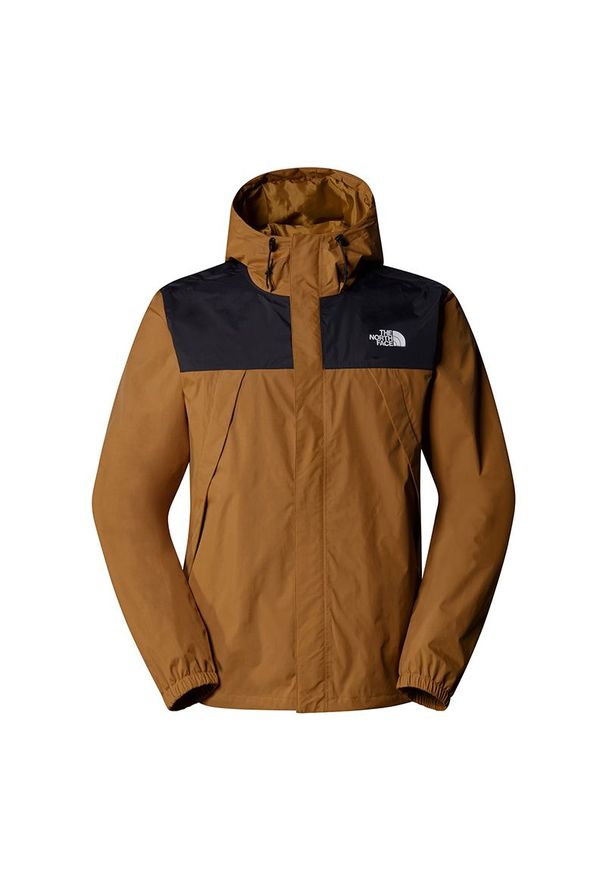 Kurtka The North Face Antora 0A7QEY4HK1 - brązowa. Typ kołnierza: kaptur. Kolor: brązowy. Materiał: nylon, materiał. Styl: sportowy, klasyczny