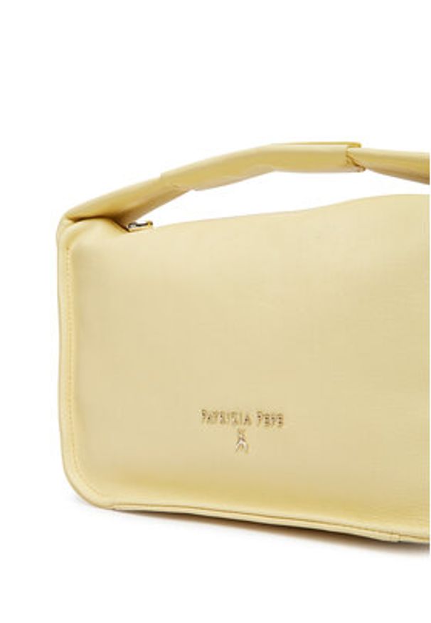 Patrizia Pepe Torebka 8B0316/L177-Y478 Żółty. Kolor: żółty. Materiał: skórzane