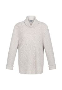 Regatta - Damski Sweter Z Dzianiny Kensley. Kolor: biały, szary. Materiał: dzianina #1