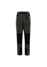 ALPINE PRO - Spodnie męskie trekkingowe softshell Alpine Pro Akan 2. Kolor: szary, wielokolorowy, zielony. Materiał: softshell. Sezon: lato. Sport: turystyka piesza #1