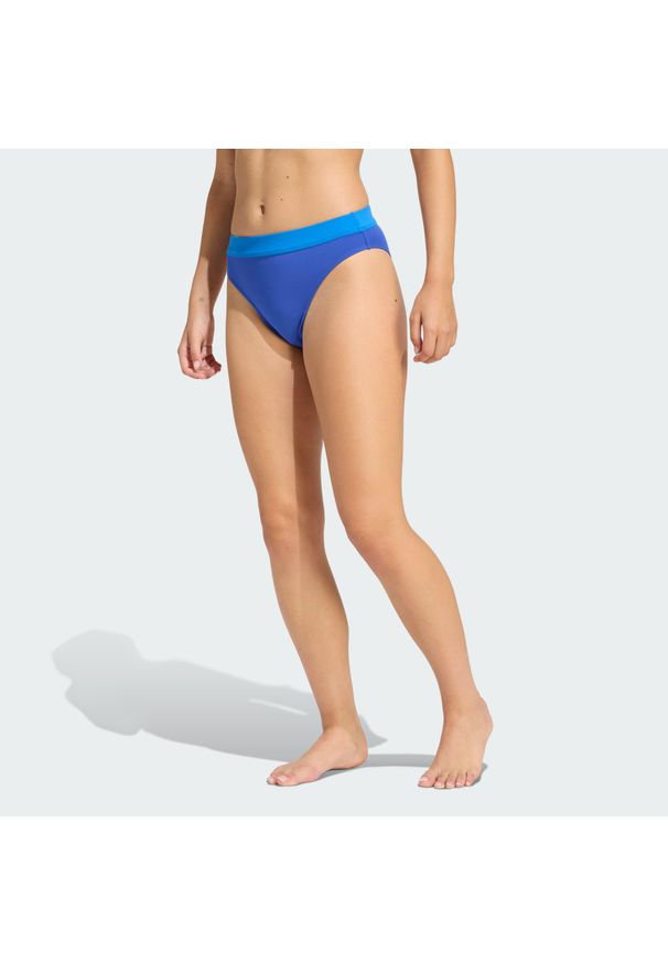 Adidas - Figi Optimé Aqua Mid-Waist Bikini. Stan: podwyższony. Kolor: niebieski