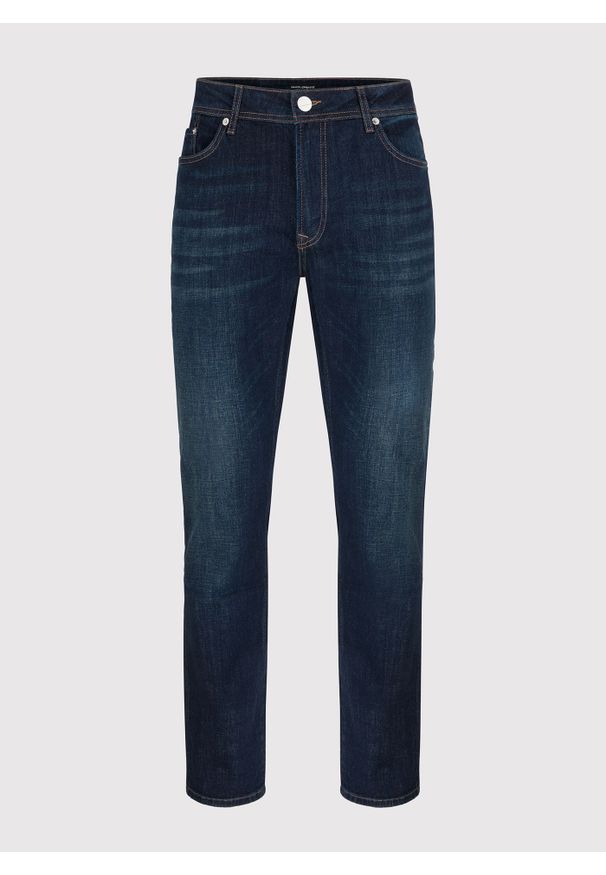 Pako Lorente - PAKO LORENTE – Granatowe spodnie męskie jeansowe. Okazja: na co dzień. Kolor: niebieski. Materiał: jeans. Długość: długie. Styl: casual