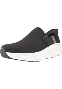skechers - Buty SKECHERS DLUX WALKER Czarny. Kolor: czarny. Materiał: tkanina #1