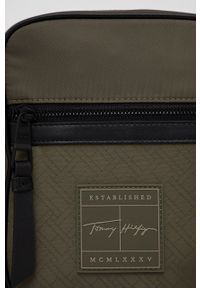 TOMMY HILFIGER - Tommy Hilfiger saszetka kolor zielony. Kolor: zielony. Materiał: materiał, włókno. Wzór: aplikacja #3
