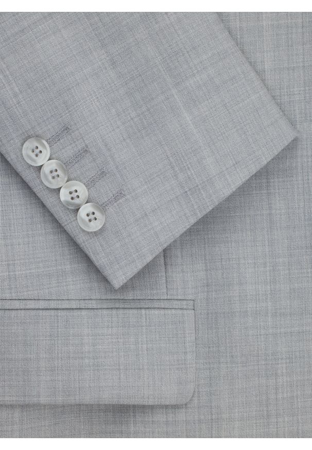 Pako Lorente - PAKO LORENTE - Szary garnitur męski z wełną. Kolor: szary. Materiał: wełna