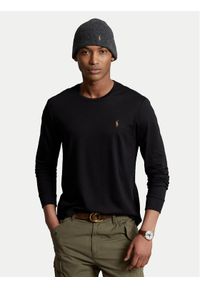 Polo Ralph Lauren Longsleeve 710760121 Czarny Slim Fit. Typ kołnierza: polo. Kolor: czarny. Materiał: bawełna. Długość rękawa: długi rękaw #1