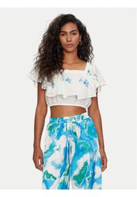 Vero Moda Bluzka Ibiza 10324193 Écru Regular Fit. Materiał: bawełna