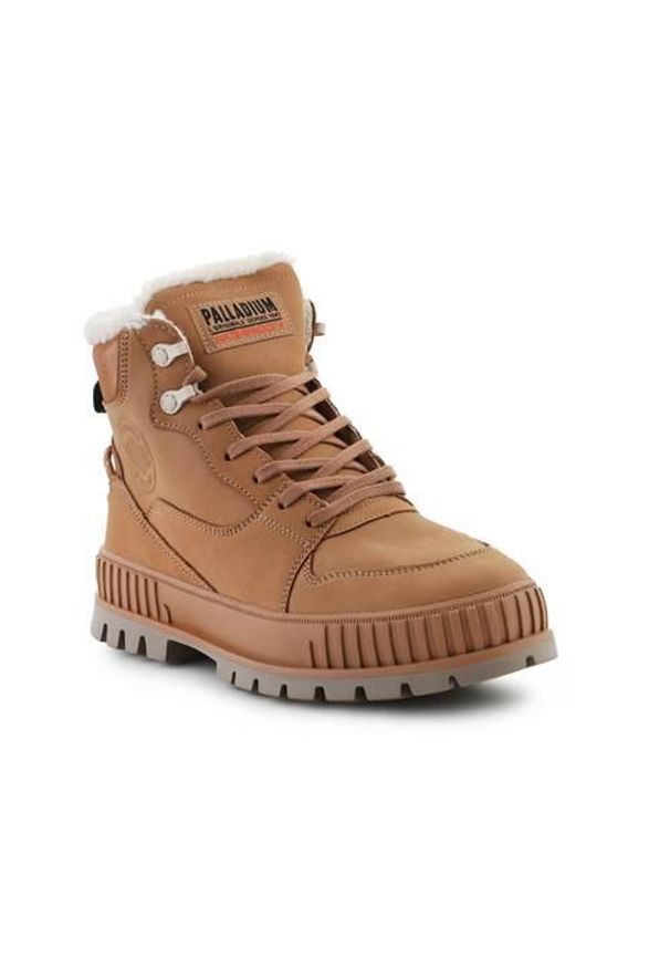 Buty do chodzenia męskie Palladium Pallashock. Zapięcie: zamek. Kolor: brązowy. Materiał: tkanina, materiał, skóra, syntetyk. Szerokość cholewki: normalna. Sport: turystyka piesza