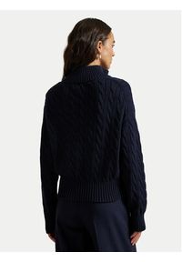 Polo Ralph Lauren Sweter 211963467002 Granatowy Relaxed Fit. Typ kołnierza: polo. Kolor: niebieski. Materiał: bawełna #6