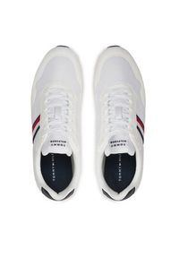 TOMMY HILFIGER - Tommy Hilfiger Sneakersy Lo Runner Mix FM0FM04958 Biały. Kolor: biały. Materiał: materiał